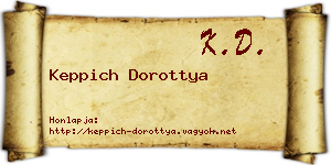 Keppich Dorottya névjegykártya
